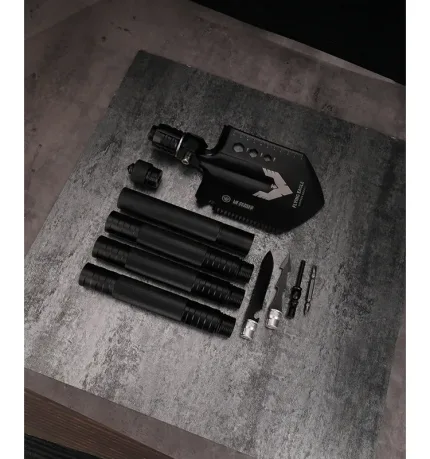 WETACTICS military shovel in axe and fire starting position