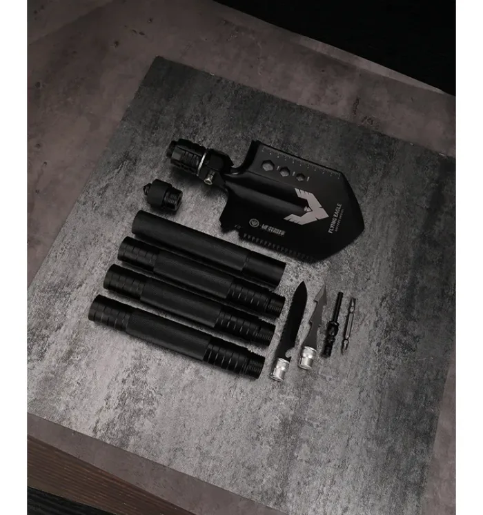 WETACTICS military shovel in axe and fire starting position